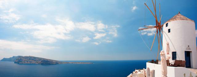 Oian coast waters. Santorini island (Thira), Greece