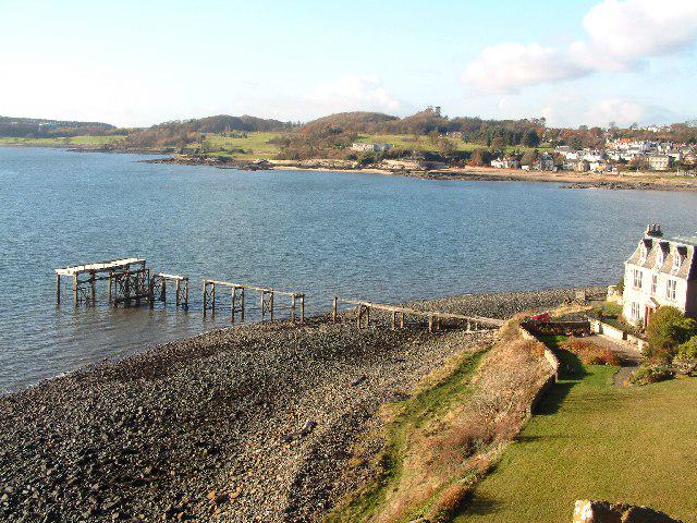 Old pier at Hawkcraig Point, near Aberdour