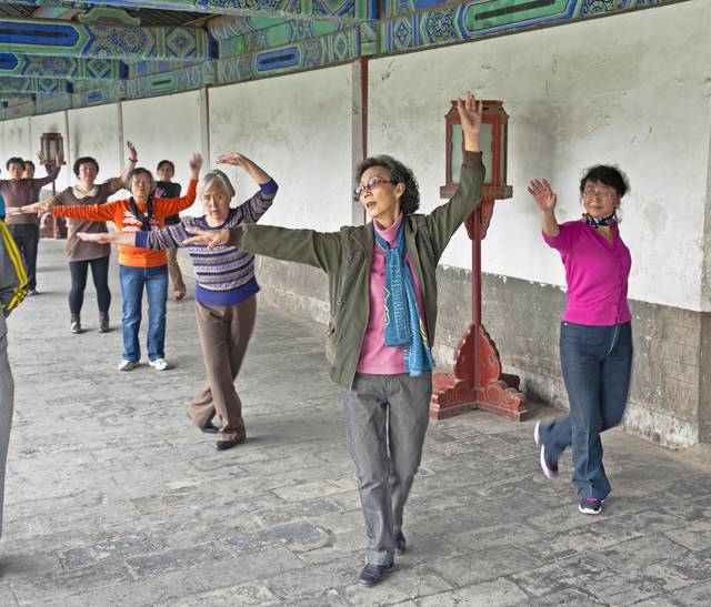 Square dancers at the Temple of Heaven in Beijing