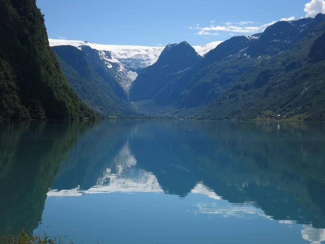 The glacier above Olden lake