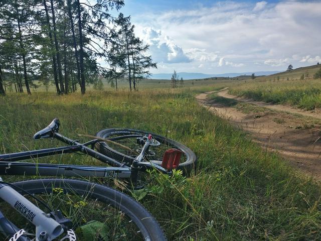 Mountain biking trail on Olkhon