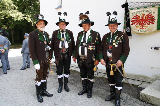 Men in traditional Tyrolean dress