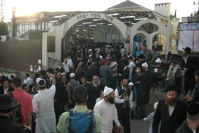 The entrance to the burial place of Rabbi Nachman of Breslov