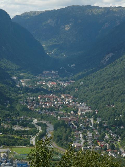 Rjukan village in the deep valley