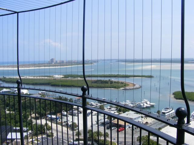 View from observation deck of the Ponce Inlet Lighthouse.