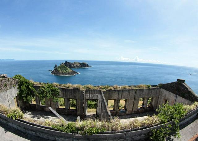 Pacific Ocean view from top of Cape Engaño Lighthouse, Palaui Island