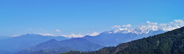 View of the mountains, looking north from Ravangla