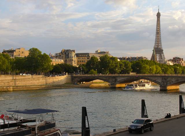 The Eiffel Tower and the river Seine