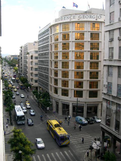 Patission Avenue, one of the busiest streets in Athens