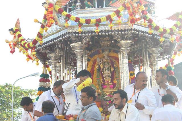 Ethnic Indians celebrating Thaipusam in George Town. Indians accounted for nearly 10% of the city's population.