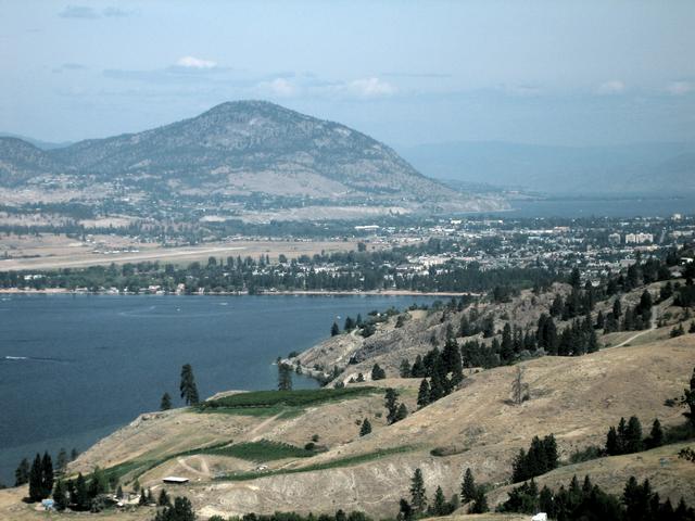 A view of Penticton from the south-south-east