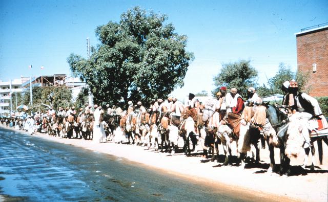 People on horseback in Fort Lamy, Chad