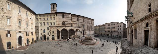 The Piazza IV novembre, the central piazza of Perugia, with the Fontana Maggiore in the middle