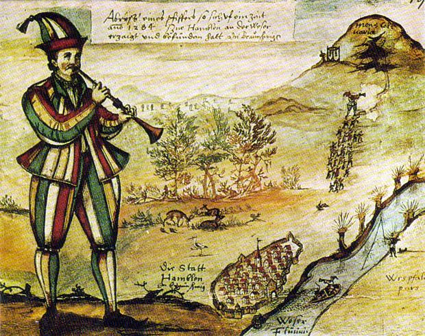 16th-century illustration of the Pied Piper legend