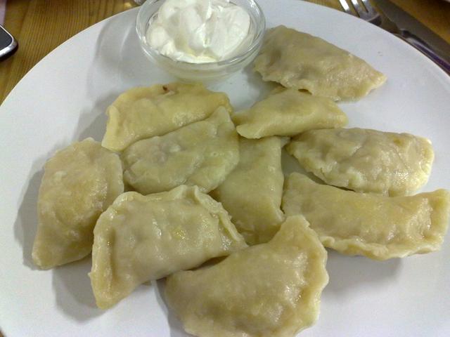 Pierogi come with potato, meat and many other fillings