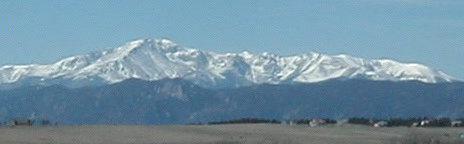 Pikes Peak, looking to the west.