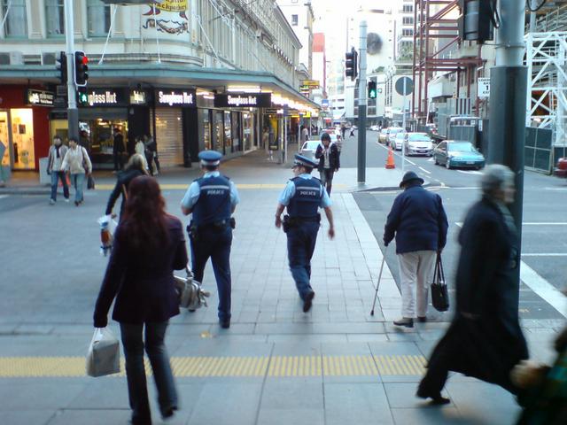 Police officers in Auckland