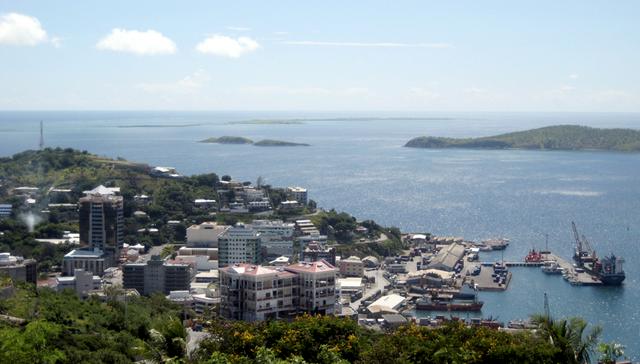 The port and city center of Port Moresby