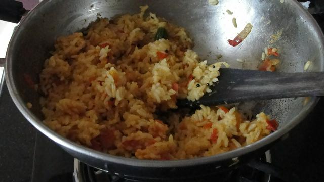 Potato rice is popular in Coimbatore. It is cheap and easy to make