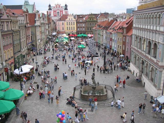 The old town square in Poznań