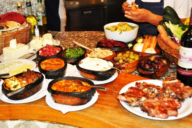 Traditional Dishes at Restaurant Tiffany in Pristina 