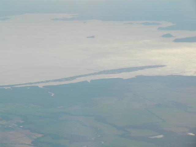 Puntarenas seen from a plane