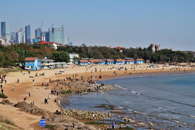 Beach No. 2 with CBD skyscrapers in the background