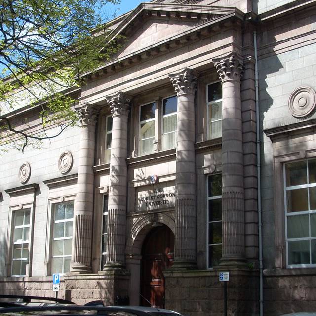 The Robert Gordon University's Administration Building on Schoolhill, next to the Art Gallery. It was constructed around 1885 as Gray's School of Art, then converted to administrative use in the 1960s when the Art School moved to the Garthdee campus.