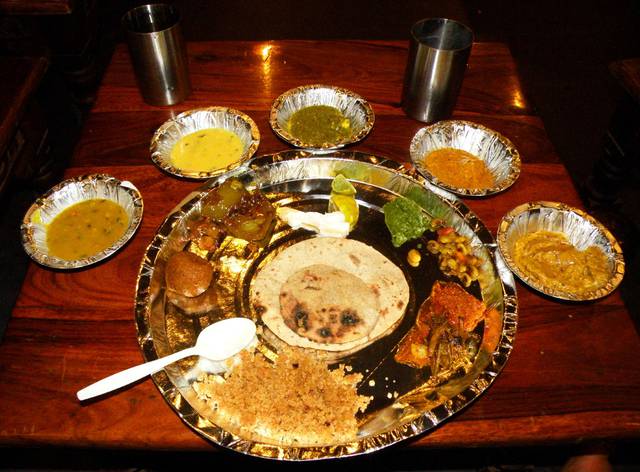 A Rajasthani thali (serving)