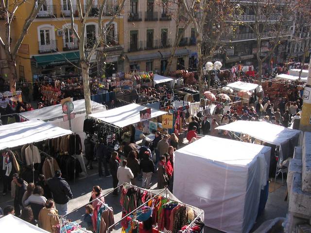 El Rastro is the most important flea market in Madrid