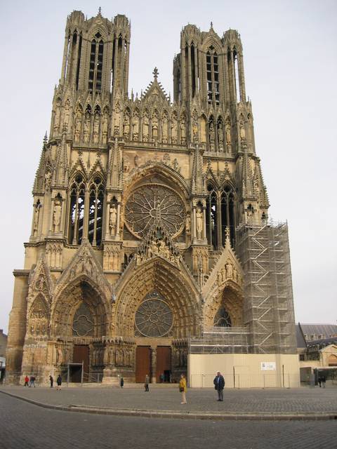 The cathedral at Reims, Champagne-Ardenne, Northeastern France