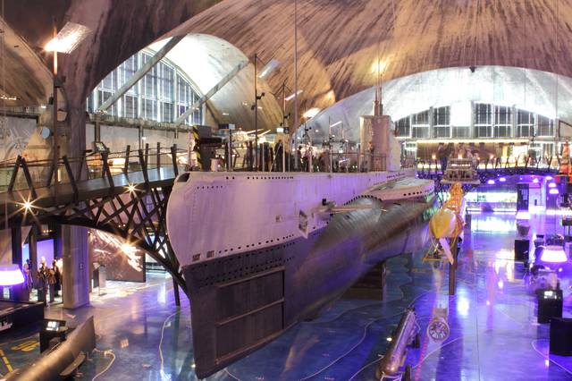 Inside the Seaplane Harbour hangars