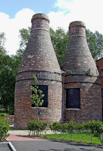 Restored bottle kilns in Stoke-on-Trent