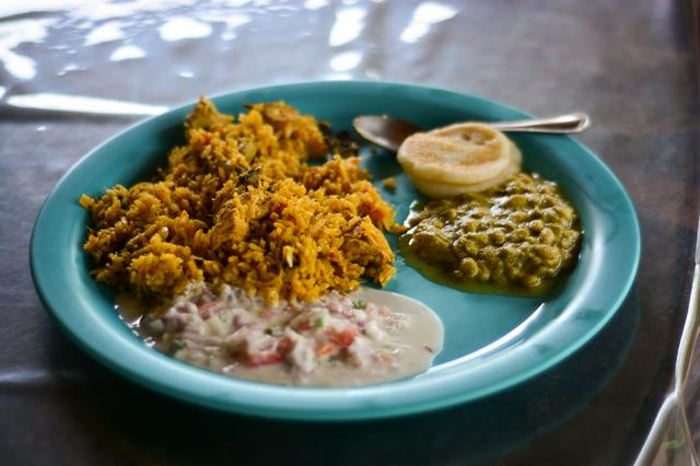 Rice, lentils and raita are the ingredients of Chickmagalur food