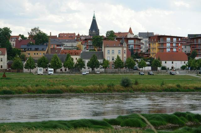 Elbe riverbank in Riesa