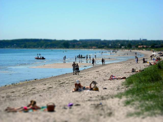 There are several beach parks in Aarhus. The whole Bay of Aarhus is popular with activities in the summer.