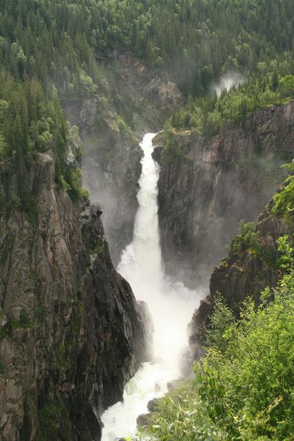 Rjukan waterfall - rare occasion of full flow.