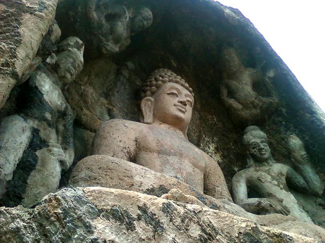 Rock-cut Buddha Statue at Bojjanakonda near Anakapalle of Visakhapatnam district
