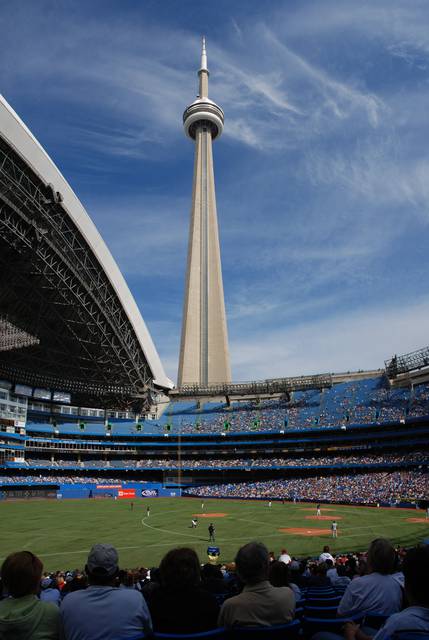 CN Tower viewed from Rogers Centre