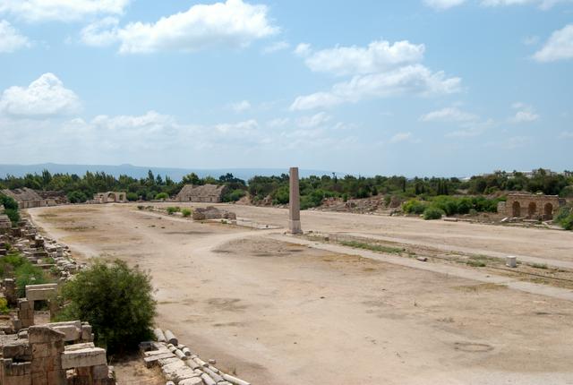 The well preserved Roman hippodrome
