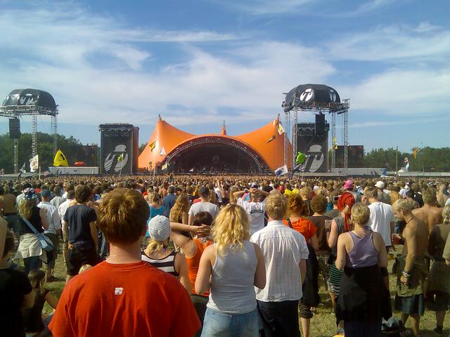 Roskilde festival's signature Orange stage