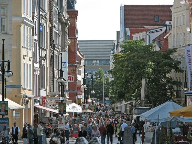 Inside the old town, a shopping destination