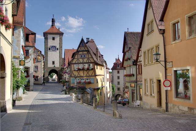 Rothenburg in Franconia, a medieval town with an almost completely original historic centre