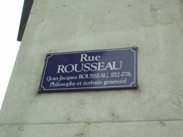 Rousseau street in Geneva