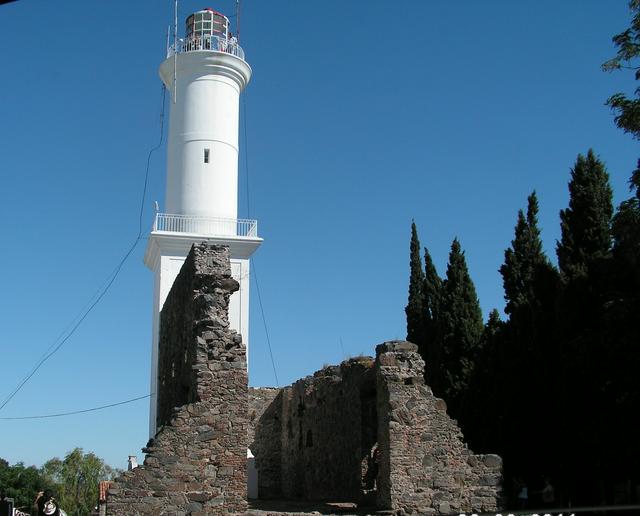 The lighthouse and the San Francisco convent ruins