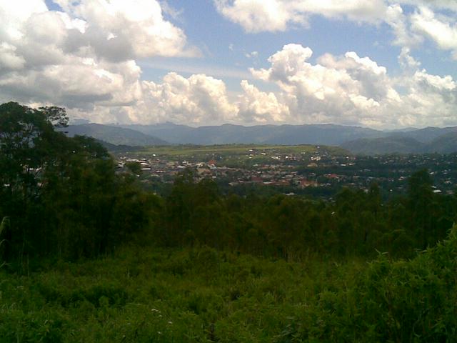 Ruteng viewed from a nearby mountain in 2009