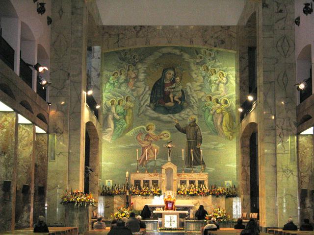 The altar of the Church-Shrine of Saint Mary of Graces (Santa Maria delle Grazie)