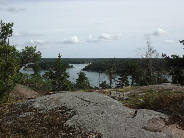 View from the Vårdkasberget hill on the Saaristo trail cross-country running competition.