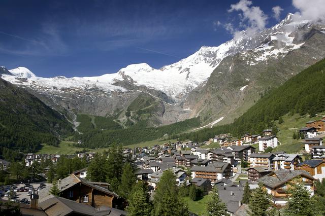 Saas-Fee in summer.