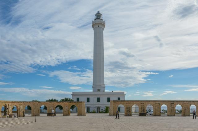 The lighthouse seen from the square